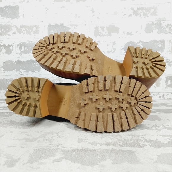 New Mia Alejandro Black Leather Platform Boots M703 - Picture 8 of 11